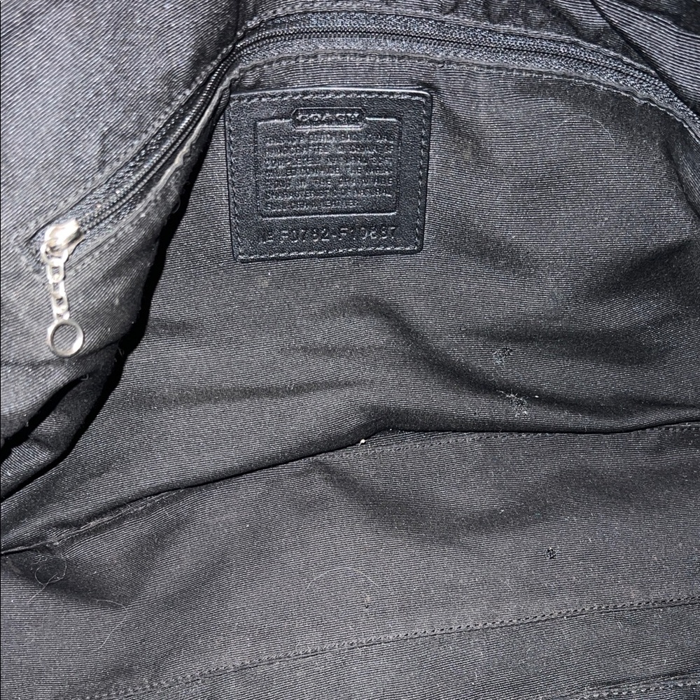 Coach Black Leather Shoulder Bag with Buckle Rings - Picture 6 of 16